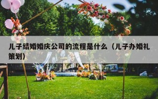 儿子结婚婚庆公司的流程是什么（儿子办婚礼策划）