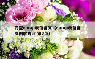 完整emoji表情含义（emoji表情含义图解对照 第2页）