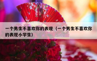 一个男生不喜欢你的表现（一个男生不喜欢你的表现小学生）