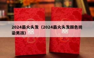 2024最火头发（2024最火头发颜色挑染男孩）