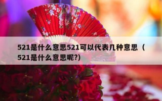 521是什么意思521可以代表几种意思（521是什么意思呢?）
