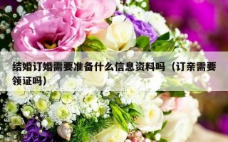 结婚订婚需要准备什么信息资料吗（订亲需要领证吗）