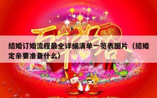 结婚订婚流程最全详细清单一览表图片（结婚定亲要准备什么）