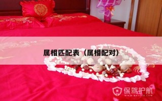 属相匹配表（属相配对）