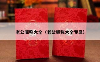 老公昵称大全（老公昵称大全专属）