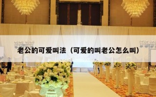 老公的可爱叫法（可爱的叫老公怎么叫）