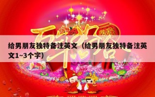 给男朋友独特备注英文（给男朋友独特备注英文1~3个字）