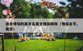 适合情侣的英文名英文情侣昵称（情侣名字,英文）