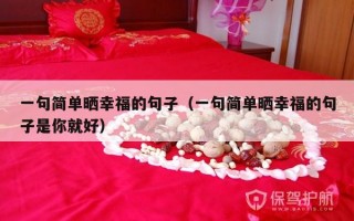 一句简单晒幸福的句子（一句简单晒幸福的句子是你就好）