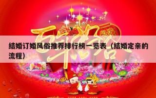 结婚订婚风俗推荐排行榜一览表（结婚定亲的流程）