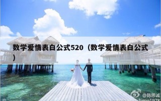 数学爱情表白公式520（数学爱情表白公式）