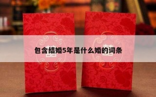 包含结婚5年是什么婚的词条