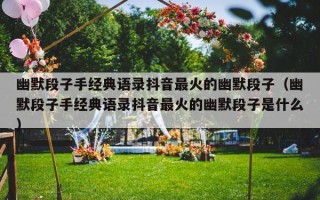 幽默段子手经典语录抖音最火的幽默段子（幽默段子手经典语录抖音最火的幽默段子是什么）