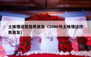 土味情话套路男朋友（1000句土味情话撩男朋友）