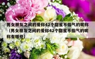 男女朋友之间的爱称42个甜蜜不俗气的昵称（男女朋友之间的爱称42个甜蜜不俗气的昵称有哪些）
