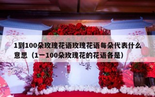 1到100朵玫瑰花语玫瑰花语每朵代表什么意思（1一100朵玫瑰花的花语各是）