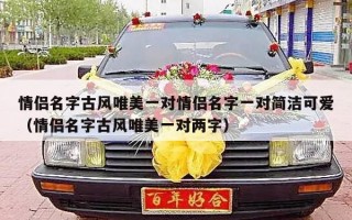 情侣名字古风唯美一对情侣名字一对简洁可爱（情侣名字古风唯美一对两字）