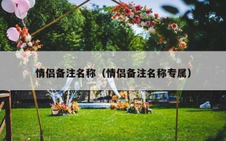 情侣备注名称（情侣备注名称专属）