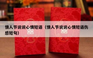 情人节说说心情短语（情人节说说心情短语伤感短句）