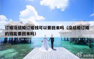 订婚没结婚订婚钱可以要回来吗（没结婚订婚的钱能要回来吗）