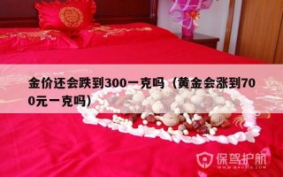 金价还会跌到300一克吗（黄金会涨到700元一克吗）