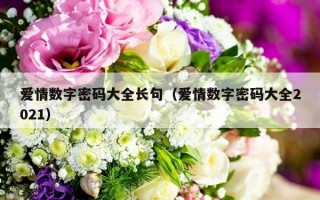 爱情数字密码大全长句（爱情数字密码大全2021）