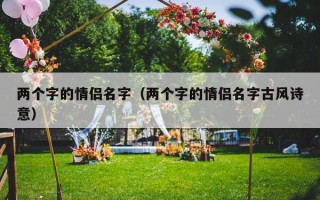 两个字的情侣名字（两个字的情侣名字古风诗意）