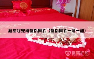 超甜超宠溺情侣网名（情侣网名一萌一酷）