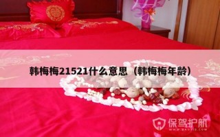 韩梅梅21521什么意思（韩梅梅年龄）