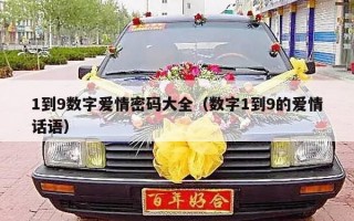 1到9数字爱情密码大全（数字1到9的爱情话语）