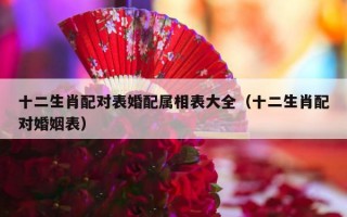 十二生肖配对表婚配属相表大全（十二生肖配对婚姻表）