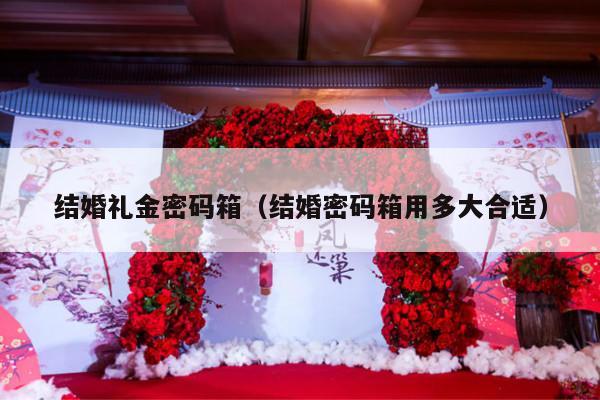 结婚礼金密码箱（结婚密码箱用多大合适）-第1张图片