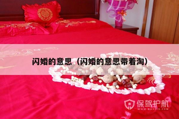 闪婚的意思（闪婚的意思带着淘）-第1张图片