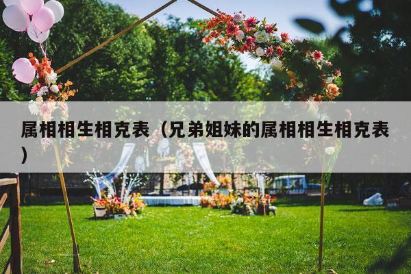 属相相生相克表（兄弟姐妹的属相相生相克表）-第1张图片