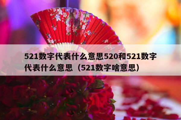 521数字代表什么意思520和521数字代表什么意思（521数字啥意思）-第1张图片