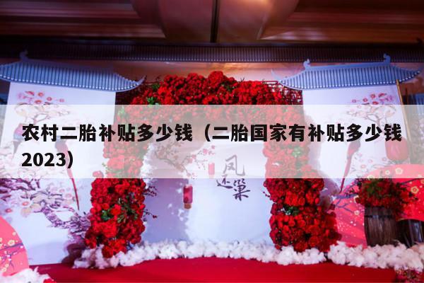 农村二胎补贴多少钱（二胎国家有补贴多少钱2023）-第1张图片