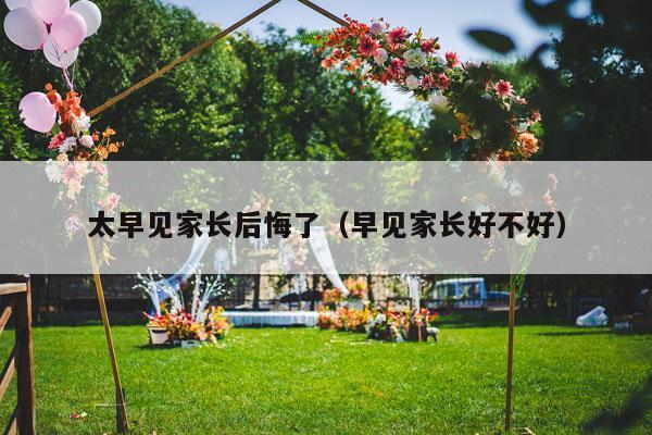 太早见家长后悔了（早见家长好不好）-第1张图片