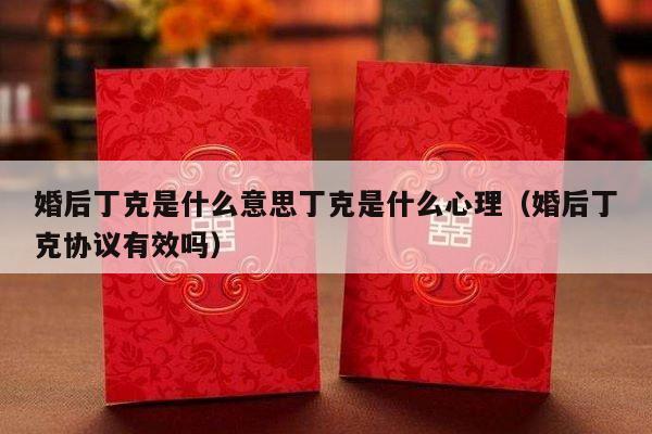 婚后丁克是什么意思丁克是什么心理（婚后丁克协议有效吗）-第1张图片