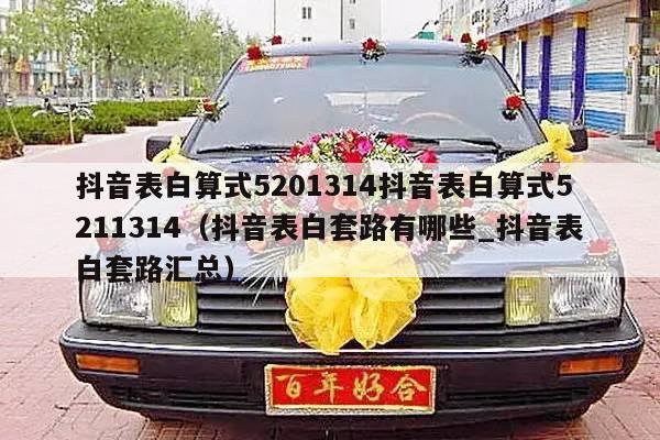 抖音表白算式5201314抖音表白算式5211314（抖音表白套路有哪些_抖音表白套路汇总）-第1张图片