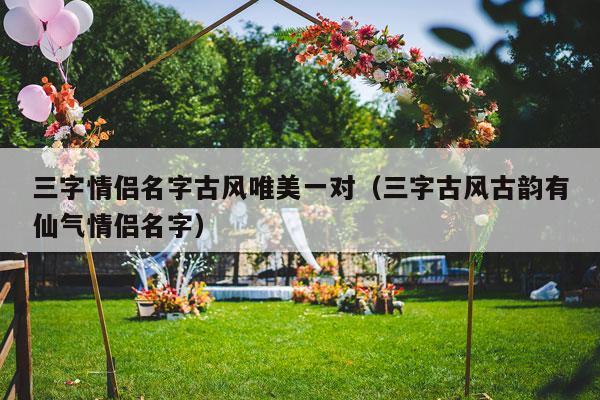 三字情侣名字古风唯美一对（三字古风古韵有仙气情侣名字）-第1张图片