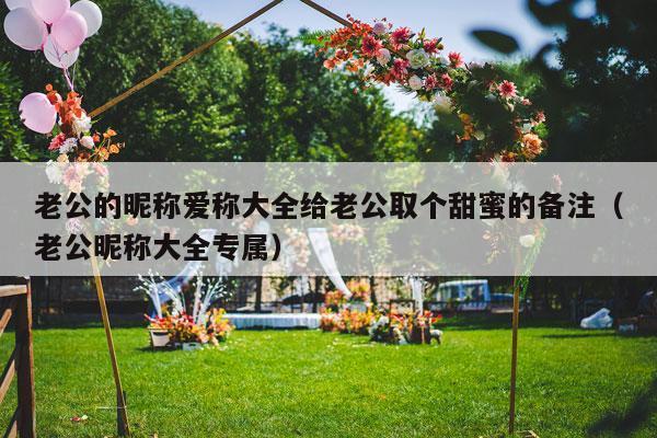 老公的昵称爱称大全给老公取个甜蜜的备注（老公昵称大全专属）-第1张图片