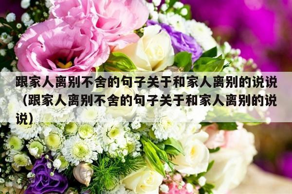 跟家人离别不舍的句子关于和家人离别的说说（跟家人离别不舍的句子关于和家人离别的说说）-第1张图片