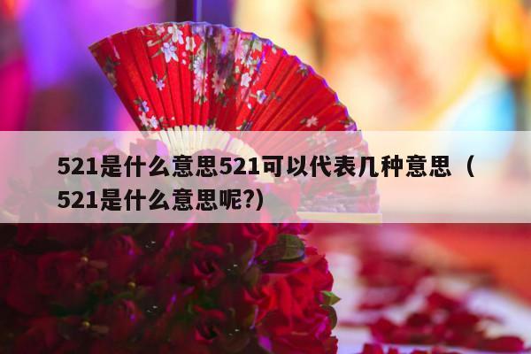 521是什么意思521可以代表几种意思（521是什么意思呢?）-第1张图片