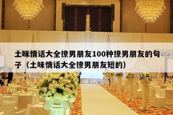 土味情话大全撩男朋友100种撩男朋友的句子（土味情话大全撩男朋友短的）-第1张图片