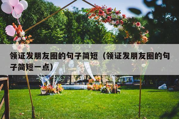 领证发朋友圈的句子简短（领证发朋友圈的句子简短一点）-第1张图片