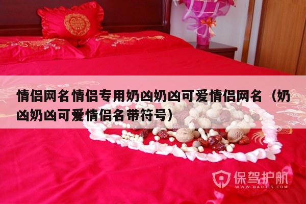情侣网名情侣专用奶凶奶凶可爱情侣网名（奶凶奶凶可爱情侣名带符号）-第1张图片