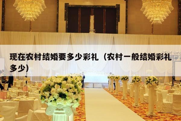 现在农村结婚要多少彩礼（农村一般结婚彩礼多少）-第1张图片