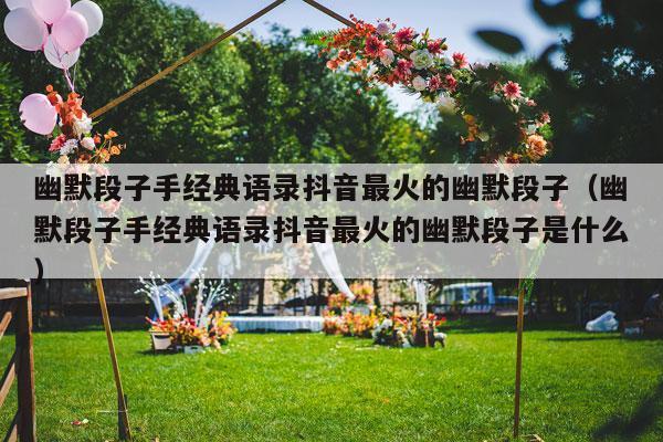 幽默段子手经典语录抖音最火的幽默段子（幽默段子手经典语录抖音最火的幽默段子是什么）-第1张图片
