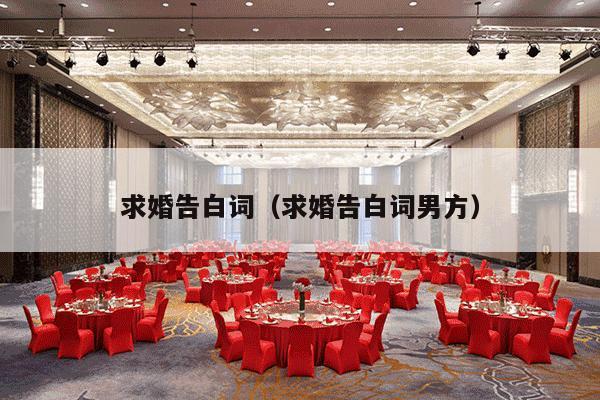 求婚告白词（求婚告白词男方）-第1张图片