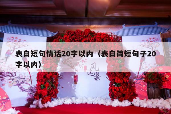 表白短句情话20字以内（表白简短句子20字以内）-第1张图片
